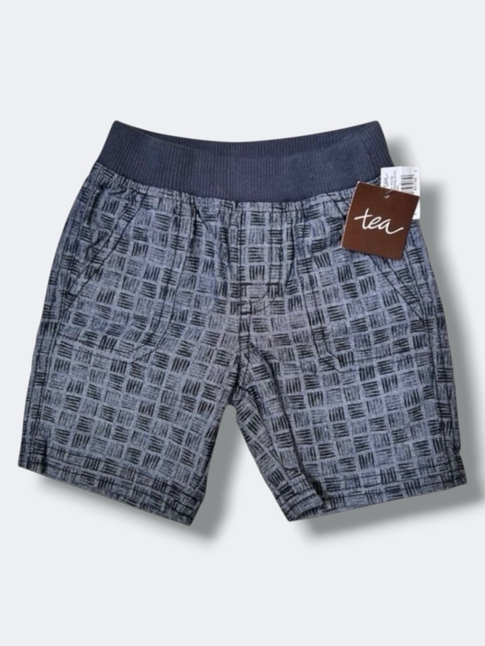 Tea Collection Shorts Boys 6-12M Blue Chambray Linen Cotton Pull On